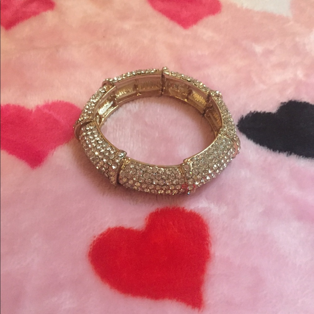 J Crew Pave Stone glitter bangle bracelet